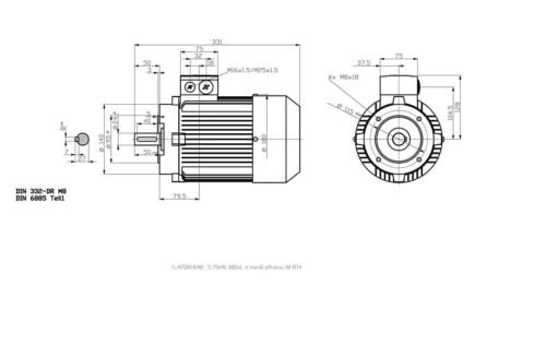 vykres prirubovy elektromotor Siemens kW