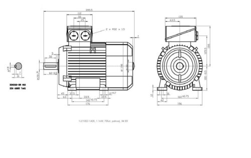 výkres v79 elektromotor Siemens