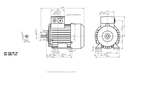 vykres IMB elektro motor Siemens 1LA7