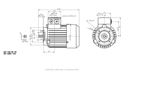 vykres IMB elektromotor Siemens 1LA7