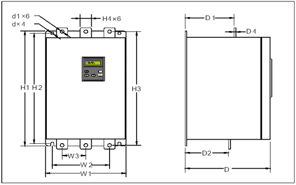 softštartér Kinetics SSZ-008-3 rozmery