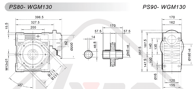 schémy zapojenia čelná medziprevodovka PS080