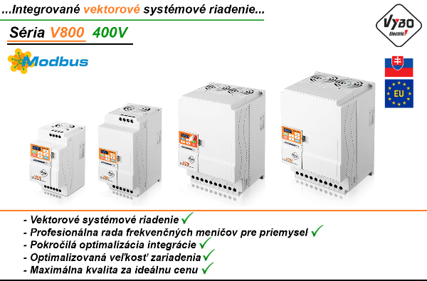 frekvenčné meniče V800 400V