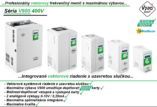 meniče frekvencie série V900 400V
